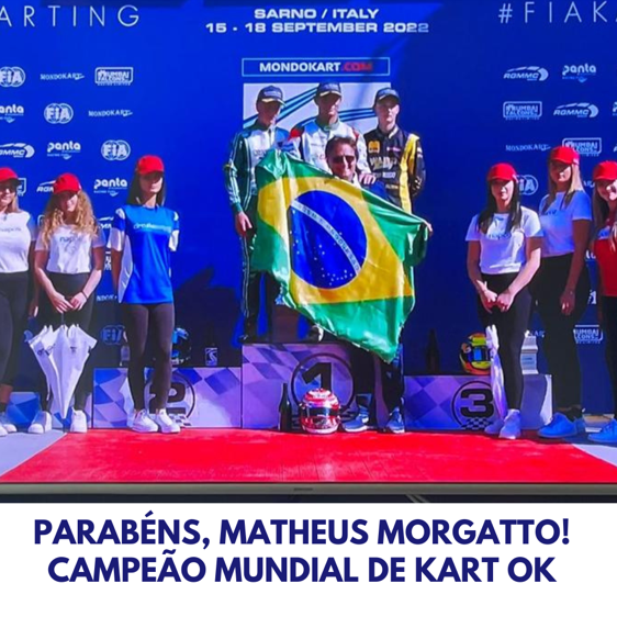 Após 24 anos: Matheus Morgatto é campeão mundial de kart na Itália, voando  baixo